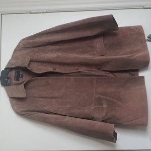 Bernardo Leather Suede Button Down Jacket/Coat
